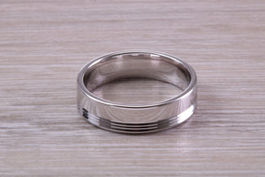 Sterling Silver 6 mm Wide Fashioned Band