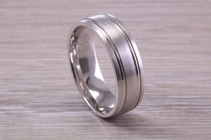 Sterling Silver 8 mm Wide Fashioned Band