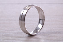 Load image into Gallery viewer, Sterling Silver 6 mm Wide Fashioned Band