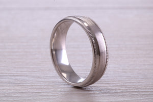 Sterling Silver 6 mm Wide Fashioned Band