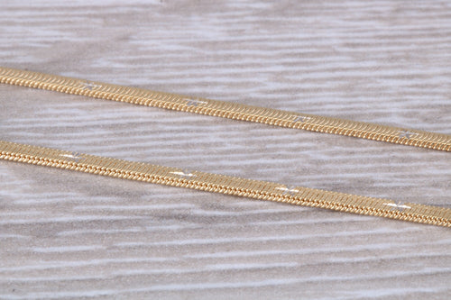 Flat Diamond cut 18ct Yellow Gold Chain, Solid and Weighty Feel