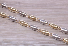 Load image into Gallery viewer, Two Tone Gold Fancy Link 18 inch Long Necklace