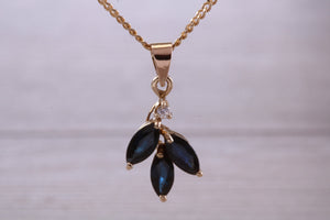 Beautiful Sapphire and Diamond Necklace with Matching Earrings