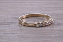 Load image into Gallery viewer, Seven Stone Diamond set Yellow Gold Eternity Ring