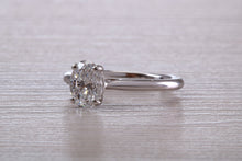 Load image into Gallery viewer, Stunning One carat Certified Oval cut Diamond set Platinum Solitaire