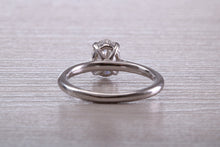 Load image into Gallery viewer, Stunning One carat Certified Oval cut Diamond set Platinum Solitaire