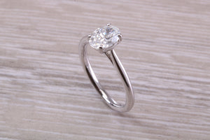 Stunning One carat Certified Oval cut Diamond set Platinum Solitaire