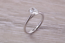 Load image into Gallery viewer, Stunning One carat Certified Oval cut Diamond set Platinum Solitaire