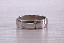 Load image into Gallery viewer, 6 mm wide Diamond set White Gold Band