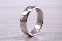 Load image into Gallery viewer, 6 mm wide Diamond set White Gold Band