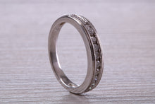 Load image into Gallery viewer, Traditional Round cut Diamond set 18ct White Gold Eternity Ring