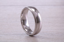 Load image into Gallery viewer, Gents 6 mm Wide Patterned White Gold Band