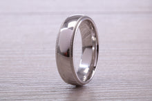 Load image into Gallery viewer, Gents 6 mm Wide Patterned White Gold Band