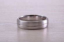 Load image into Gallery viewer, Gents 6 mm Wide Patterned White Gold Band