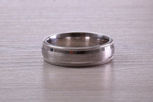 Load image into Gallery viewer, Gents 6 mm Wide Patterned White Gold Band