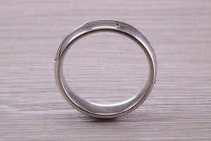 Sterling Silver 6 mm Wide Fashioned Band