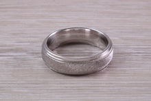 Load image into Gallery viewer, Sterling Silver 6 mm Wide Fashioned Band