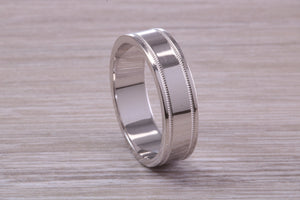 Sterling Silver 6 mm Wide Fashioned Band