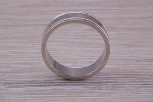 Sterling Silver 6 mm Wide Fashioned Band