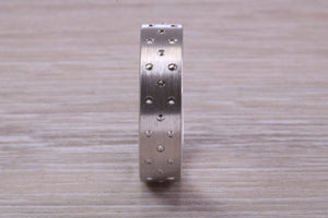 Sterling Silver 6 mm Wide Fashioned Band