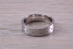 Sterling Silver 6 mm Wide Fashioned Band