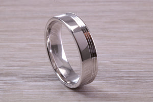 Sterling Silver 6 mm Wide Fashioned Band