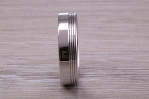 Sterling Silver 6 mm Wide Fashioned Band