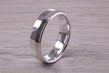 Load image into Gallery viewer, Sterling Silver 6 mm Wide Fashioned Band