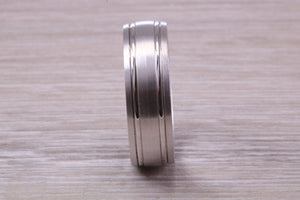 Sterling Silver 8 mm Wide Fashioned Band