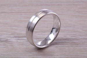 Sterling Silver 6 mm Wide Fashioned Band