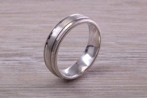 Sterling Silver 6 mm Wide Fashioned Band