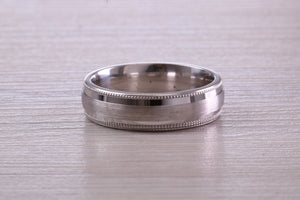 Sterling Silver 6 mm Wide Fashioned Band