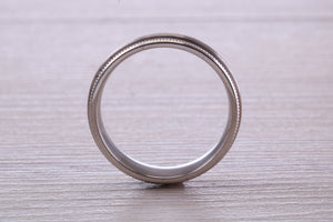 Sterling Silver 6 mm Wide Fashioned Band