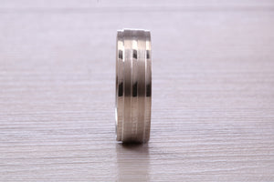 Sterling Silver 6 mm Wide Fashioned Band