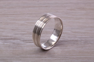 Sterling Silver 6 mm Wide Fashioned Band