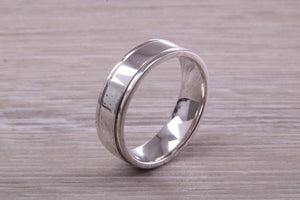 Sterling Silver 6 mm Wide Fashioned Band