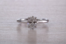 Load image into Gallery viewer, Stunning One carat Certified Oval cut Diamond set Platinum Solitaire