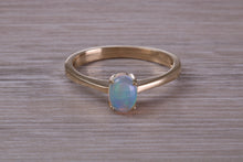 Load image into Gallery viewer, Oval cut Natural Opal set Yellow Gold Ring