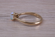 Load image into Gallery viewer, Oval cut Natural Opal set Yellow Gold Ring