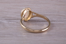 Load image into Gallery viewer, Oval cut Natural Opal set Yellow Gold Ring