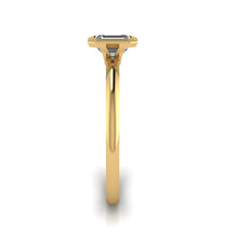 Load image into Gallery viewer, 0.70 carat Emerald Cut Diamond set 18ct Yellow Gold Solitaire