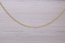 Load image into Gallery viewer, Flat Curb Chain, 18 Inches Long in Yellow Gold