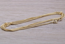 Load image into Gallery viewer, Flat Curb Chain, 18 Inches Long in Yellow Gold