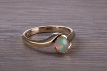 Load image into Gallery viewer, Oval cut Natural Opal set Yellow Gold Ring