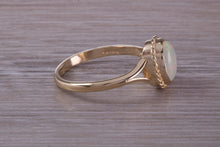 Load image into Gallery viewer, Oval cut Natural Opal set Yellow Gold Ring