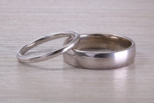 Load image into Gallery viewer, His and Hers Matching Platinum Wedding Bands