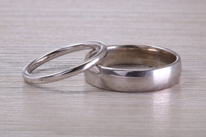 His and Hers Matching Platinum Wedding Bands