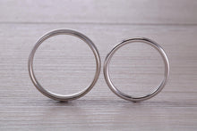 Load image into Gallery viewer, His and Hers Matching Platinum Wedding Bands