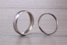 Load image into Gallery viewer, His and Hers Matching Platinum Wedding Bands