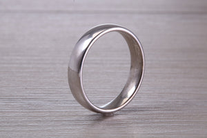 5mm Wide Court Profile Platinum Wedding Band